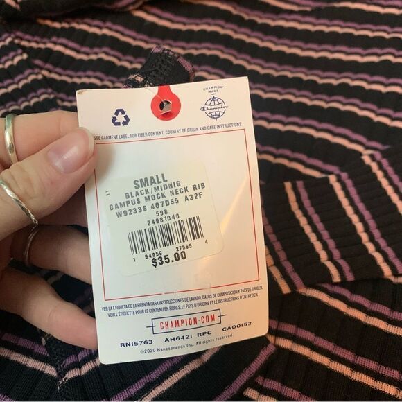 NWT Champion Ribbed Mock Neck Long Sleeve Small - Picture 4 of 5